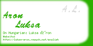 aron luksa business card